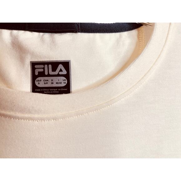 FILA TRAINING Women's T-Shirt Athleisure Cream Small - Picture 3 of 6
